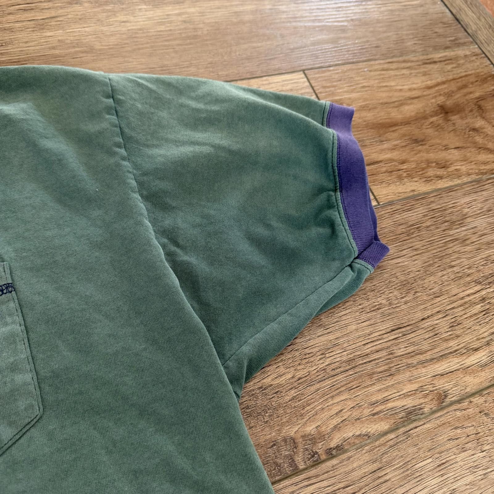 Basic Editions Vintage 90s Sun Faded Distressed Ringer Pocket Shirt Grunge Size US L / EU 52-54 / 3 - 3 Thumbnail