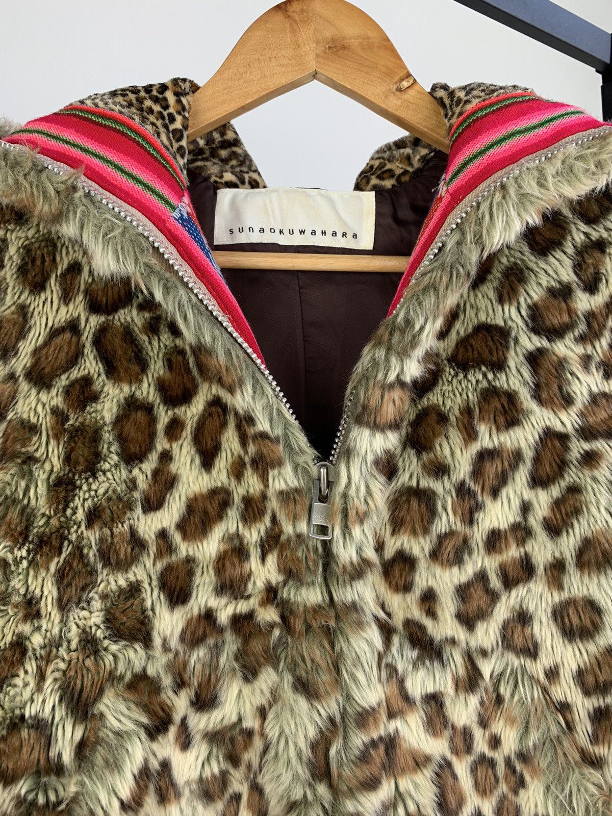 Japanese Brand Sunaokawahara Leopard Print Fur Hoodie Size US M / EU 48-50 / 2 - 3 Thumbnail