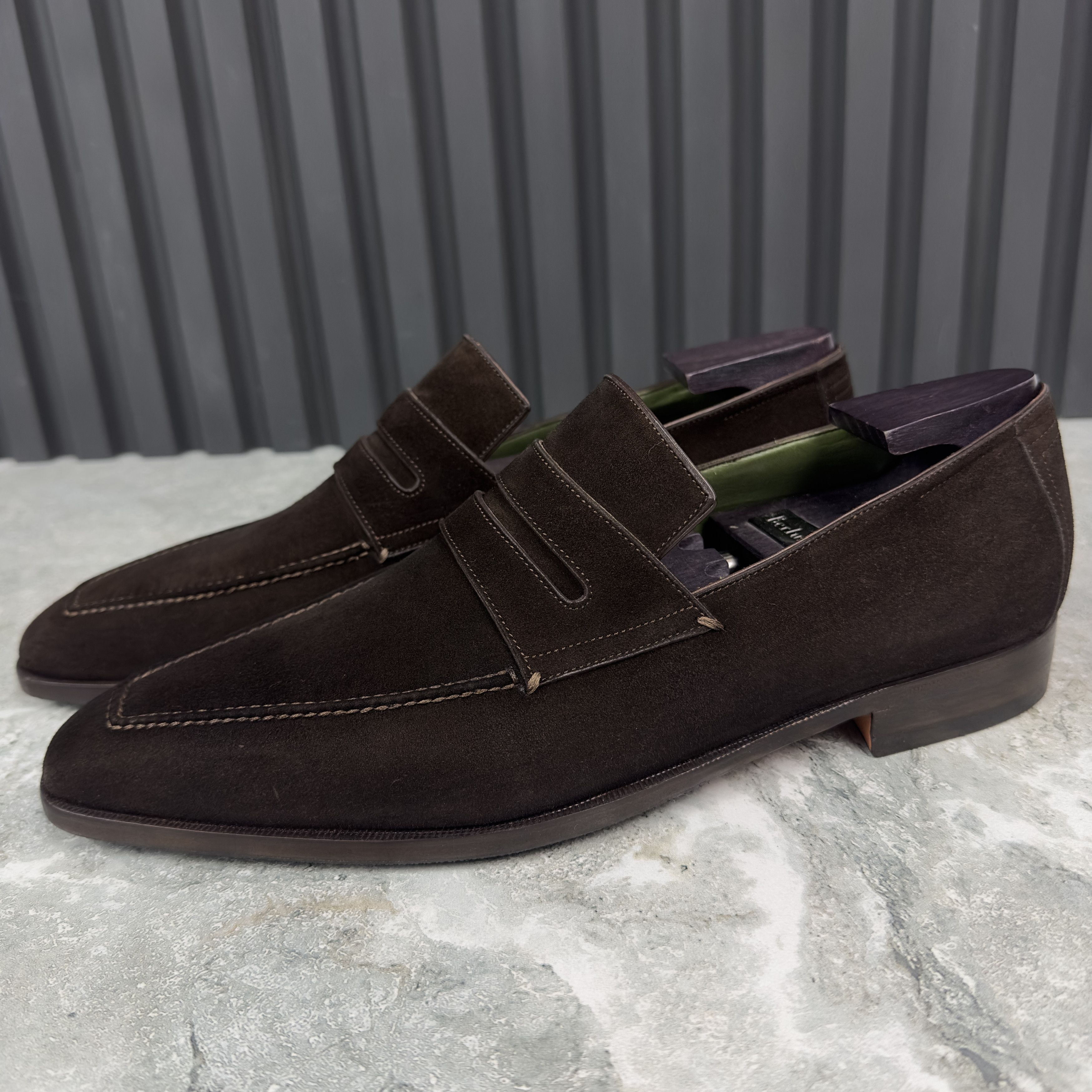 image of Berluti Andy Loafers Suede in Brown, Men's (Size 11)