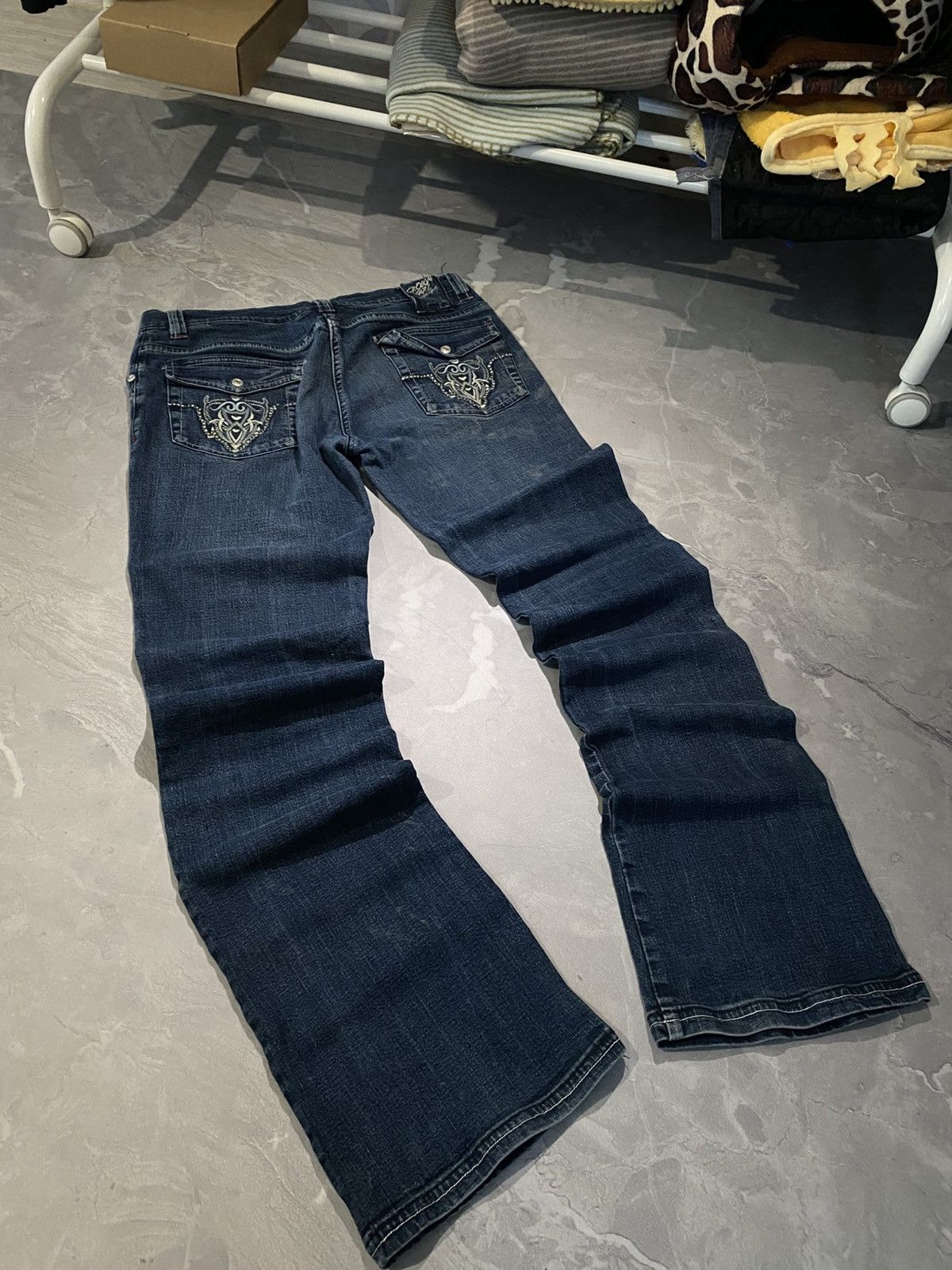 Japanese Brand RARE Archive Ripped Slim Fit Jeans Rick Owens - Y2K 
