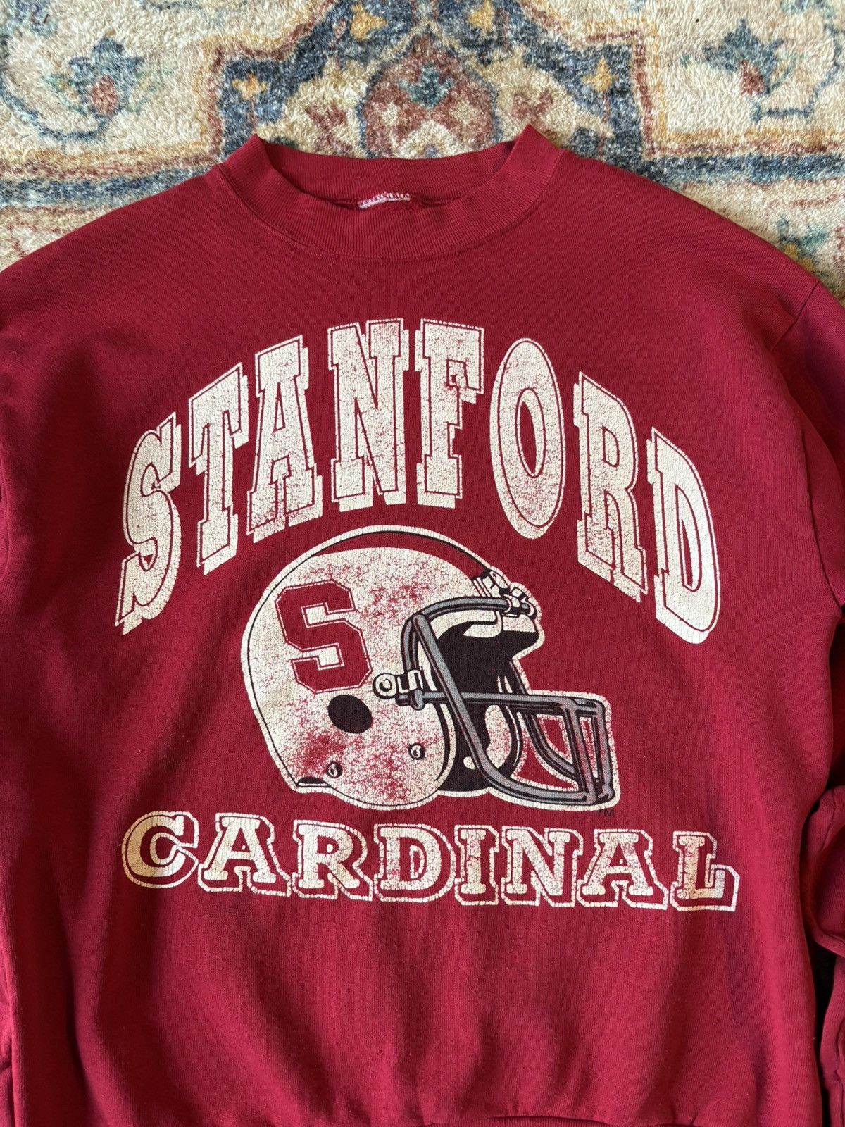 Vintage Vintage Stanford Cardinal Football Helmet Crewneck Large Size US L / EU 52-54 / 3 - 4 Thumbnail