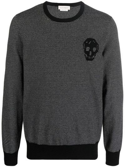 Alexander McQueen o1y1024 Cashmere Sweater Blend in Grey/Black Size US XL / EU 56 / 4 - 1 Thumbnail