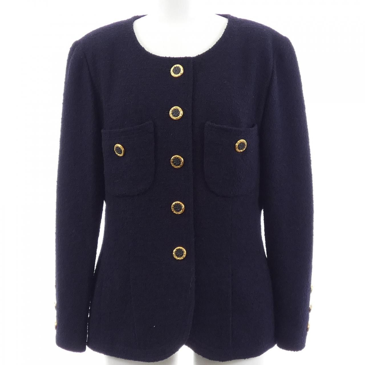 Chanel Chanel Chanel Collarless Jacket Textile Outerwear DUTY FREE for USA Size ONE SIZE - 1 Thumbnail