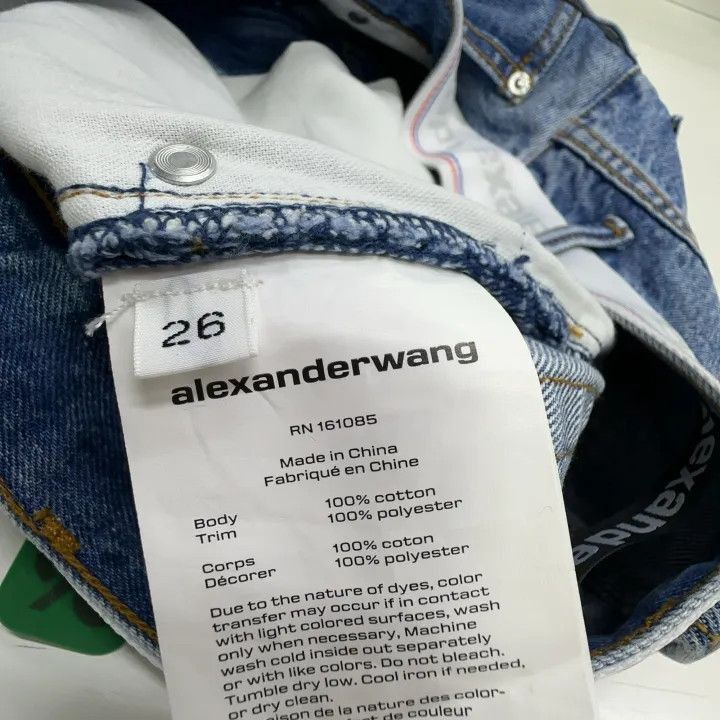Alexander Wang Alexander Wang SS23 Logo Denim Shorts for Women - Size 26" / US 2 / IT 38 - 3 Thumbnail