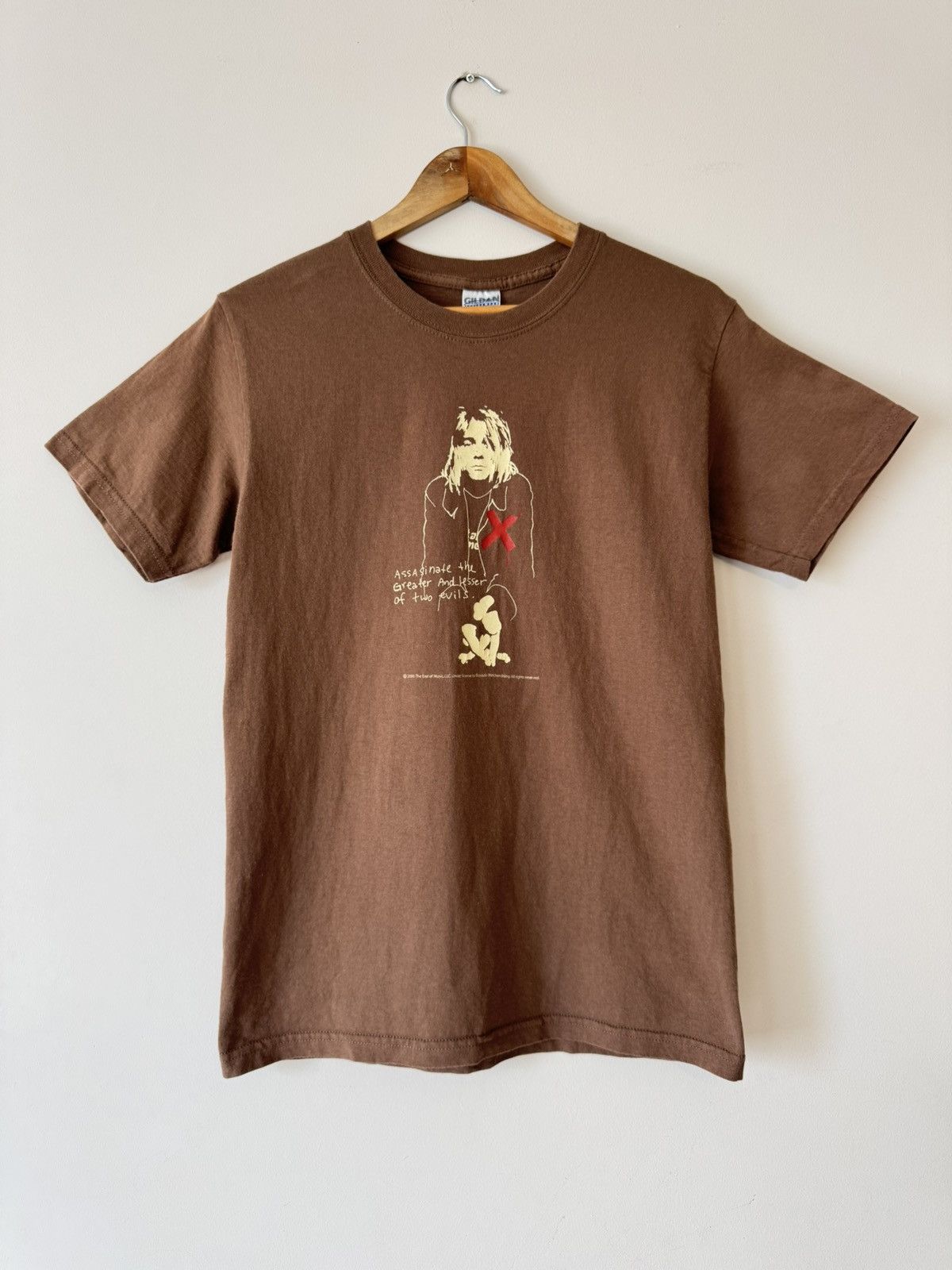 Band Tees Vintage Kurt Cobain 2006 Nirvana Band Rock T-shirt Brown Tee Size US S / EU 44-46 / 1 - 1 Thumbnail