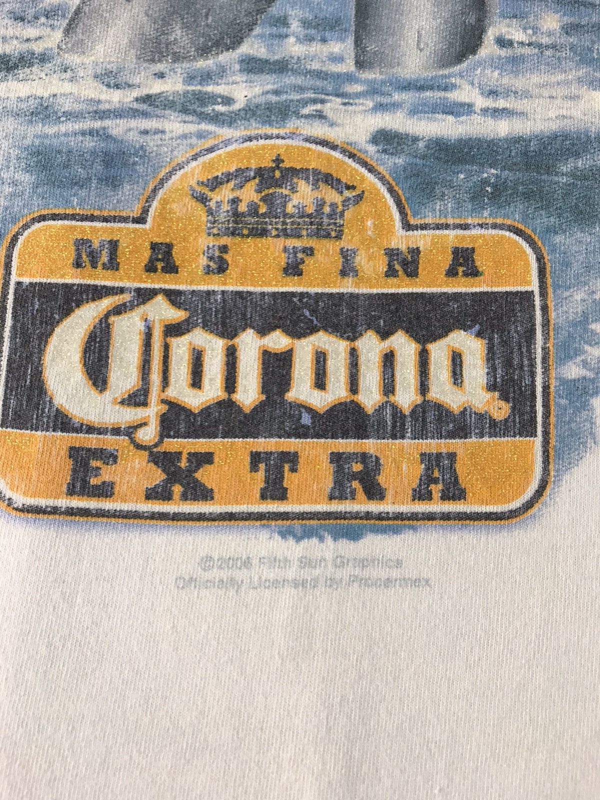 Japanese Brand 90s Mas Fina Corona Extra Beer Drink Big Sexy Girl Tee Size US M / EU 48-50 / 2 - 5 Thumbnail