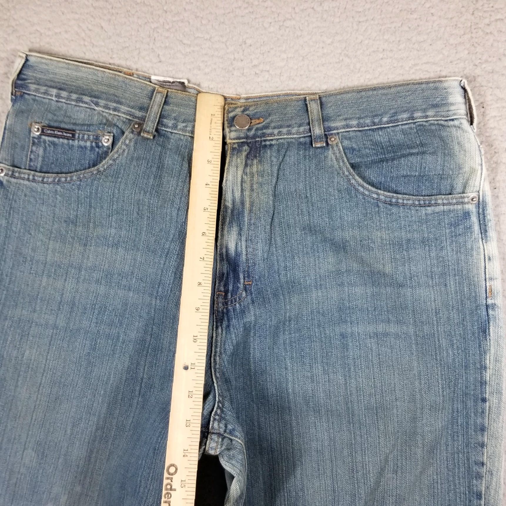 Vintage Calvin Klein Jeans 36x32 Medium Wash Straight Leg Denim Mens Size US 36 / EU 52 - 5 Thumbnail