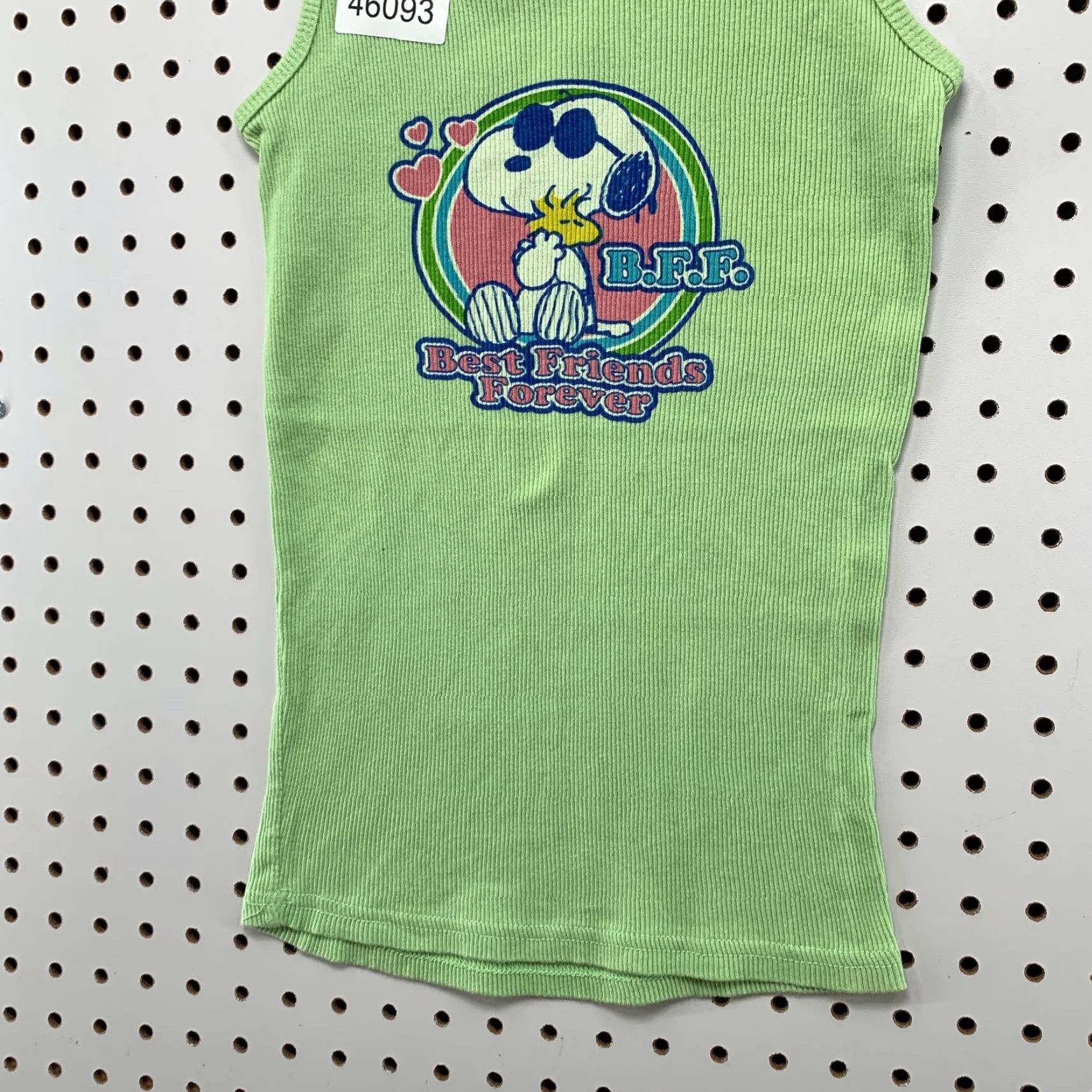 Peanuts VINTAGE Peanuts Snoopy Tank Top Juniors L Green Sleeveless BFF Size L / US 10 / IT 46 - 7 Thumbnail