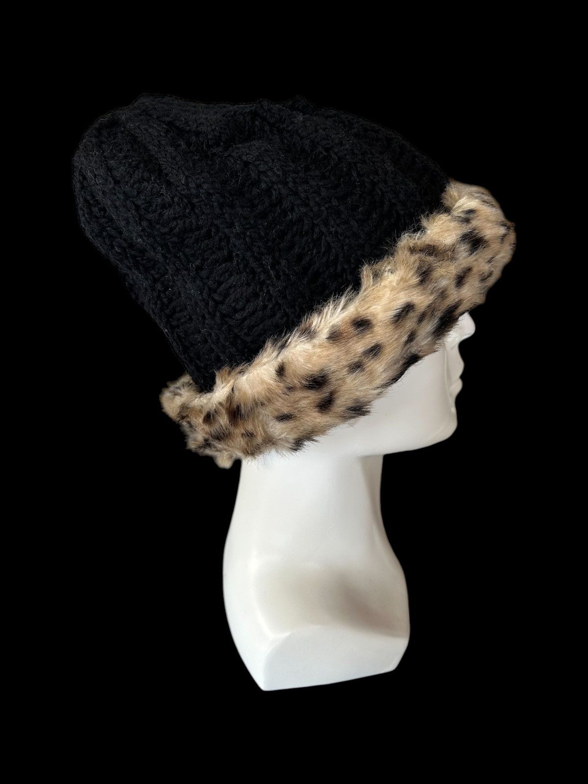 Japanese Brand × Kapital × Vintage Leopard Fur Knitted Japanese Style Beanie Hats 🎌☠️☠️ Size ONE SIZE - 1 Thumbnail