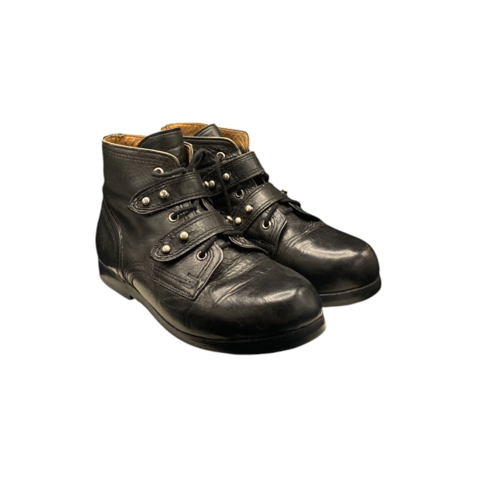 Dirk Bikkembergs F/W 1986 Leather Strap Boots Size US 12 / IT 42 - 1 Thumbnail