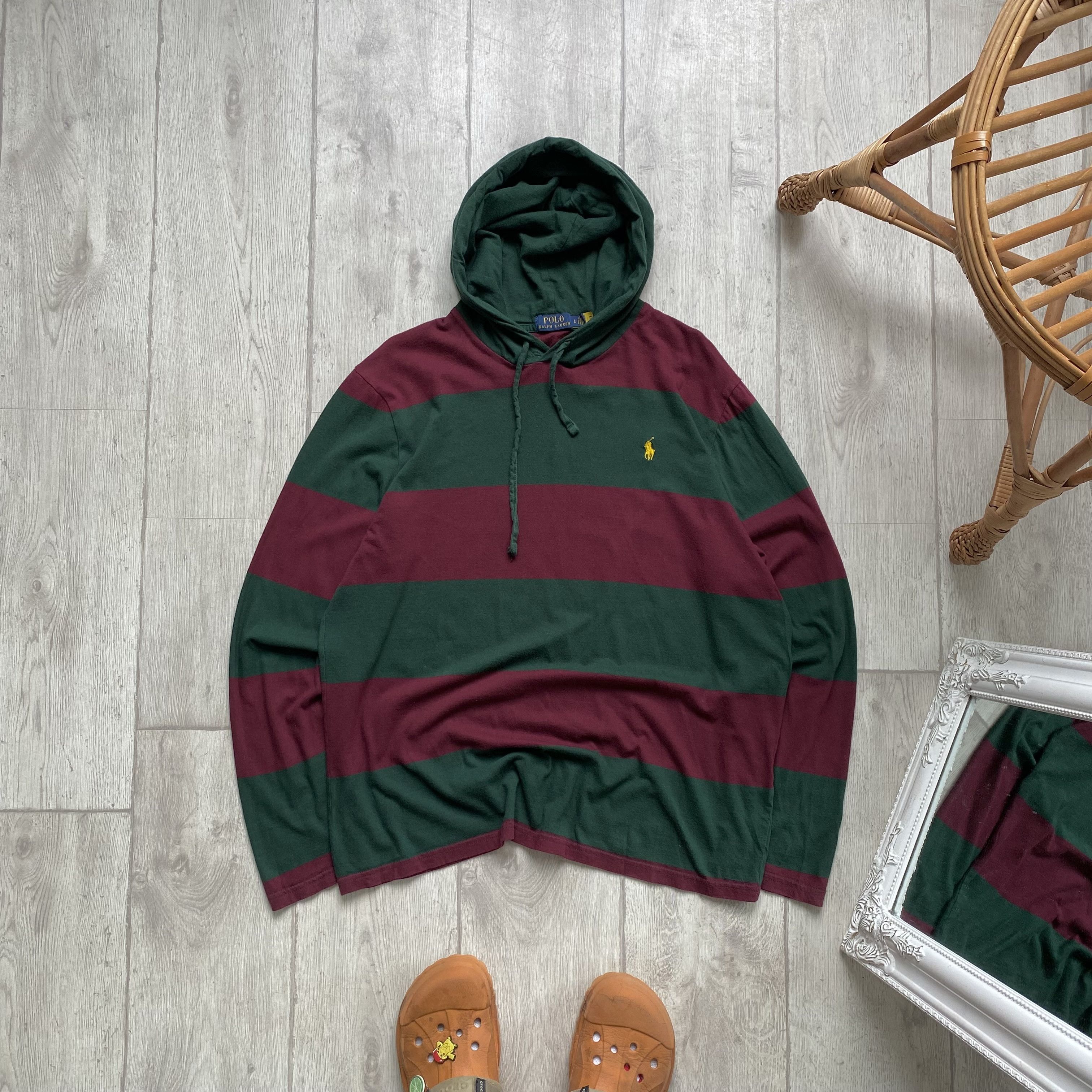 Polo Ralph Lauren 🏇🏼Polo Ralph Lauren Striped light hoodie long sleeve Size US L / EU 52-54 / 3 - 1 Thumbnail