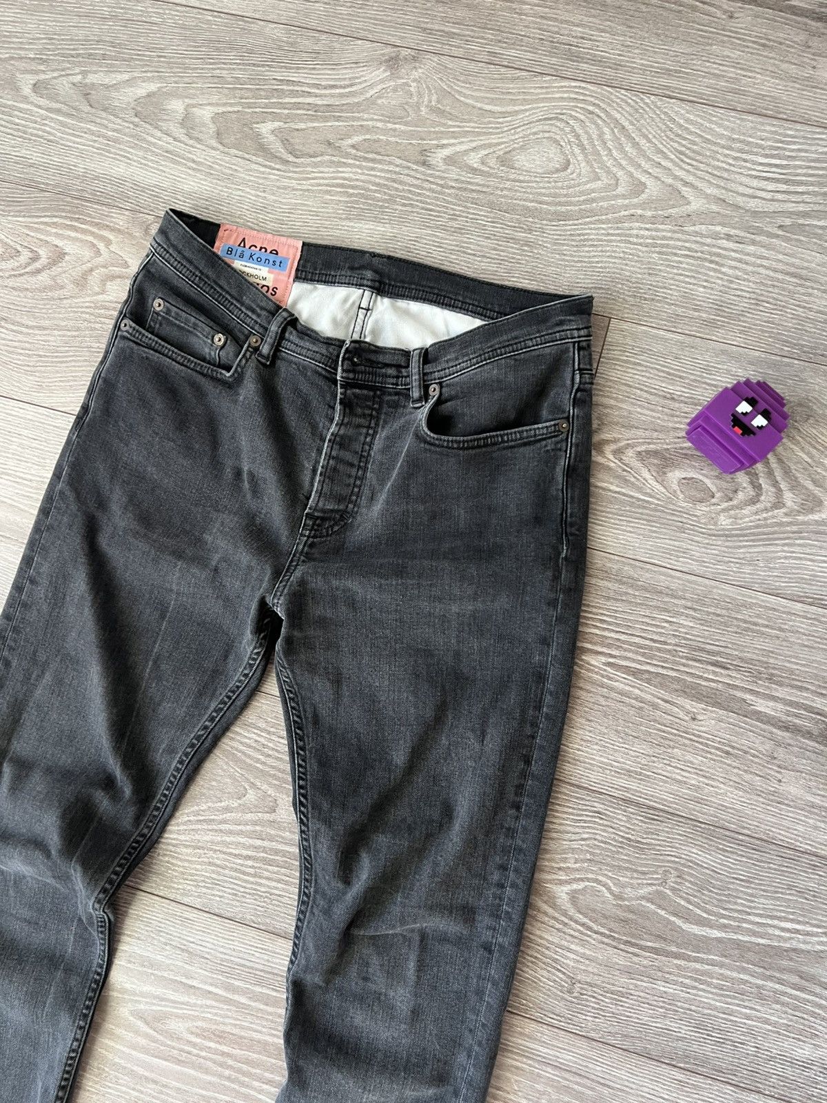 Acne Studios Acne Studios Bla Konst Stockholm River Used Black Men Jeans Size US 32 / EU 48 - 7 Thumbnail