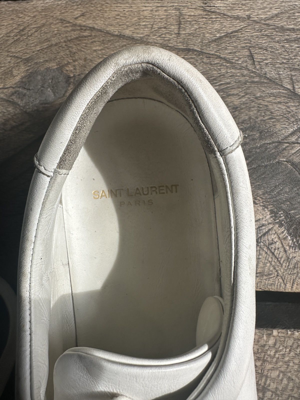 Saint Laurent Paris Saint Laurent Paris Low White Leather Camo Sneakers Rare Size US 8.5 / EU 41-42 - 5 Thumbnail