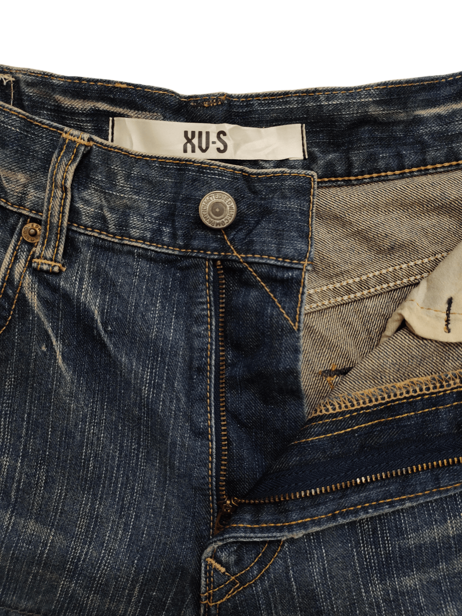 Kapital Loose Jeans Edwin XV-S Clawmark Distress Faded Denim Jeans Size US 32 / EU 48 - 18 Thumbnail