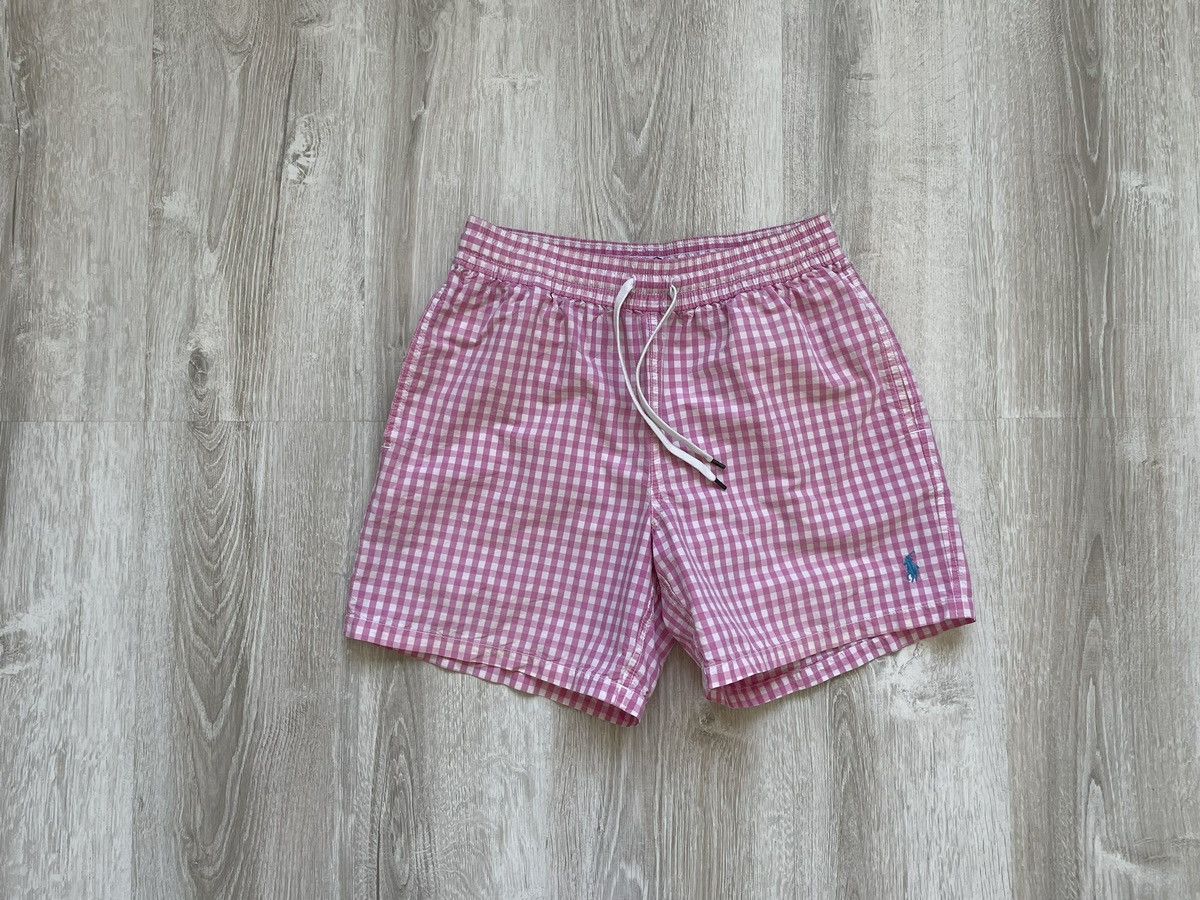 Polo Ralph Lauren × Ralph Lauren × Vintage Vintage Polo Ralph Lauren Swimwear Short Pink White Size US 30 / EU 46 - 1 Thumbnail