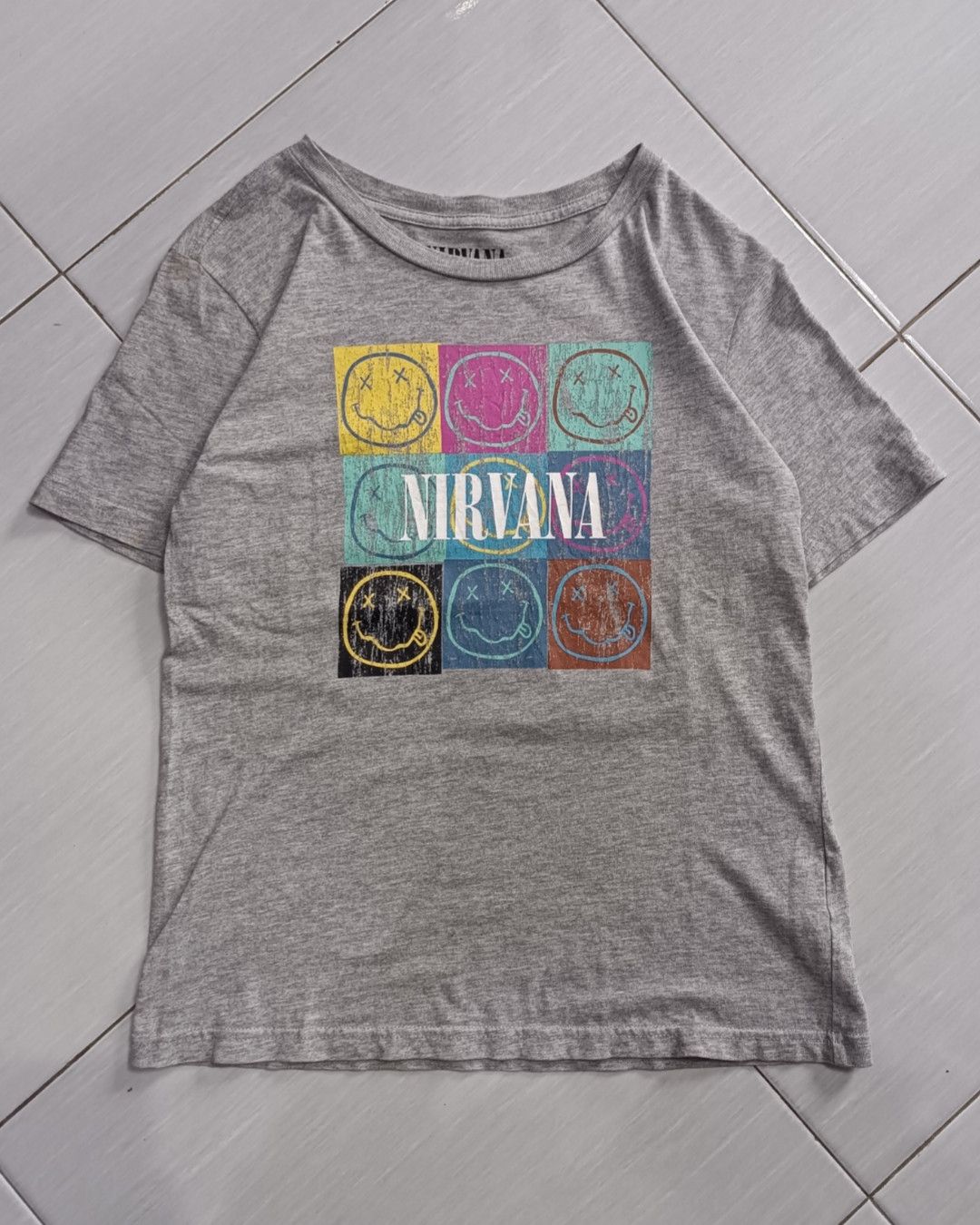 Band Tees × GU × Nirvana GU Collabs Nirvana Happy Face T-Shirt Size US M / EU 48-50 / 2 - 1 Thumbnail