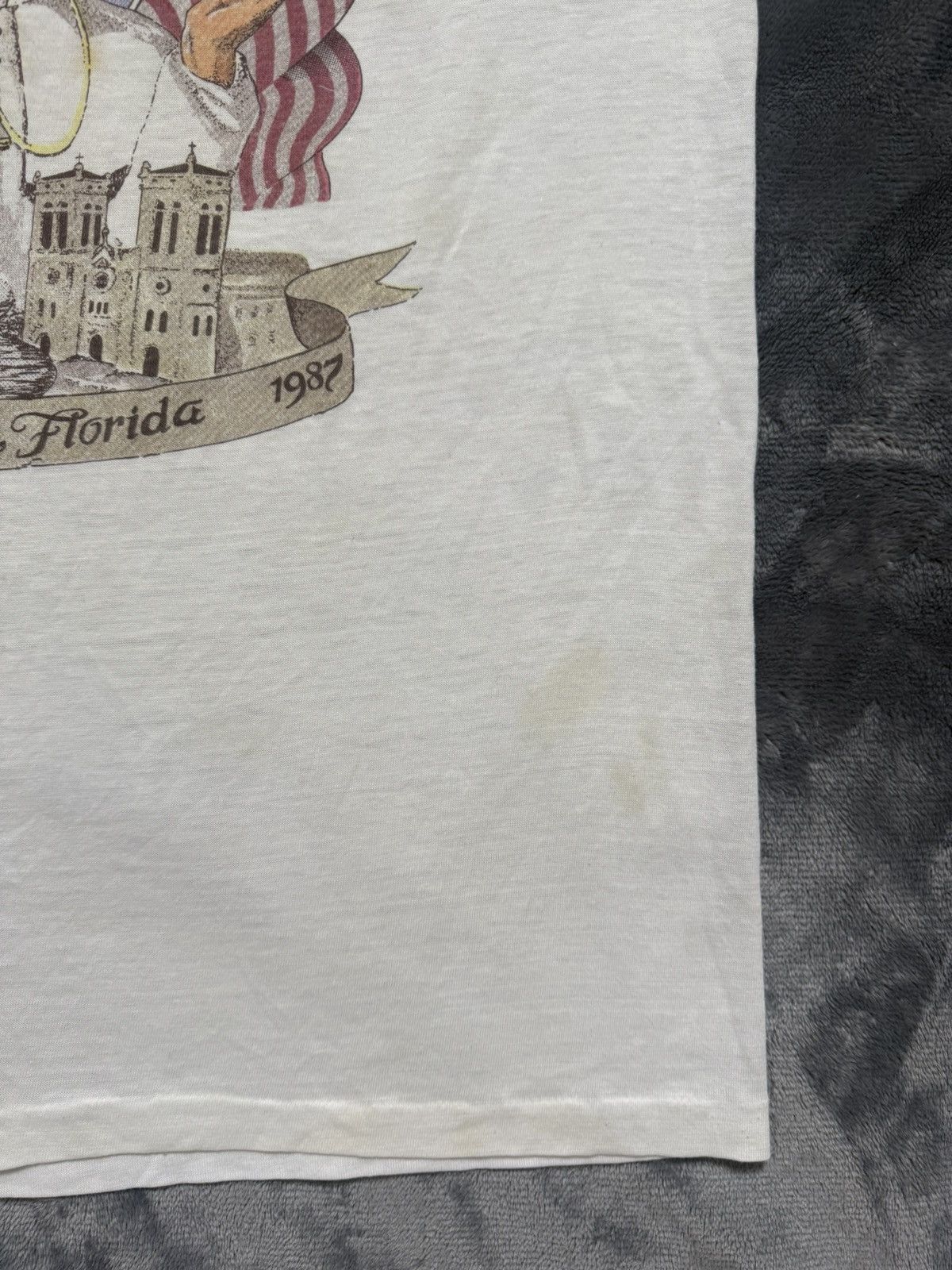 Vintage 1987 Pope John Paul II Miami FL Tee Single Stitch Vintage Size US M / EU 48-50 / 2 - 2 Thumbnail