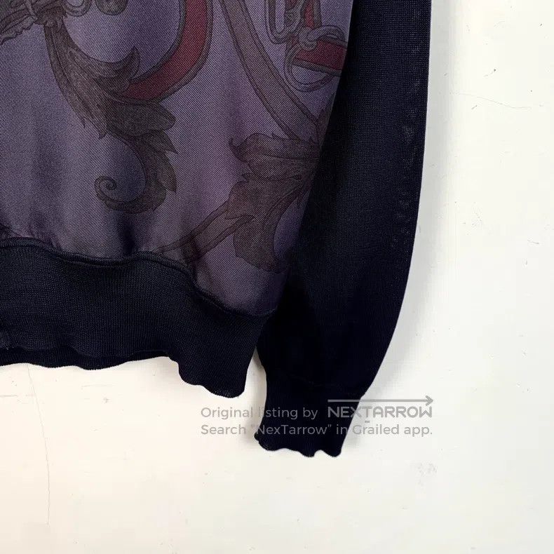 Hermes Hermes Purple pattern print V-neck single-breasted long-sl Size M / US 6-8 / IT 42-44 - 4 Thumbnail