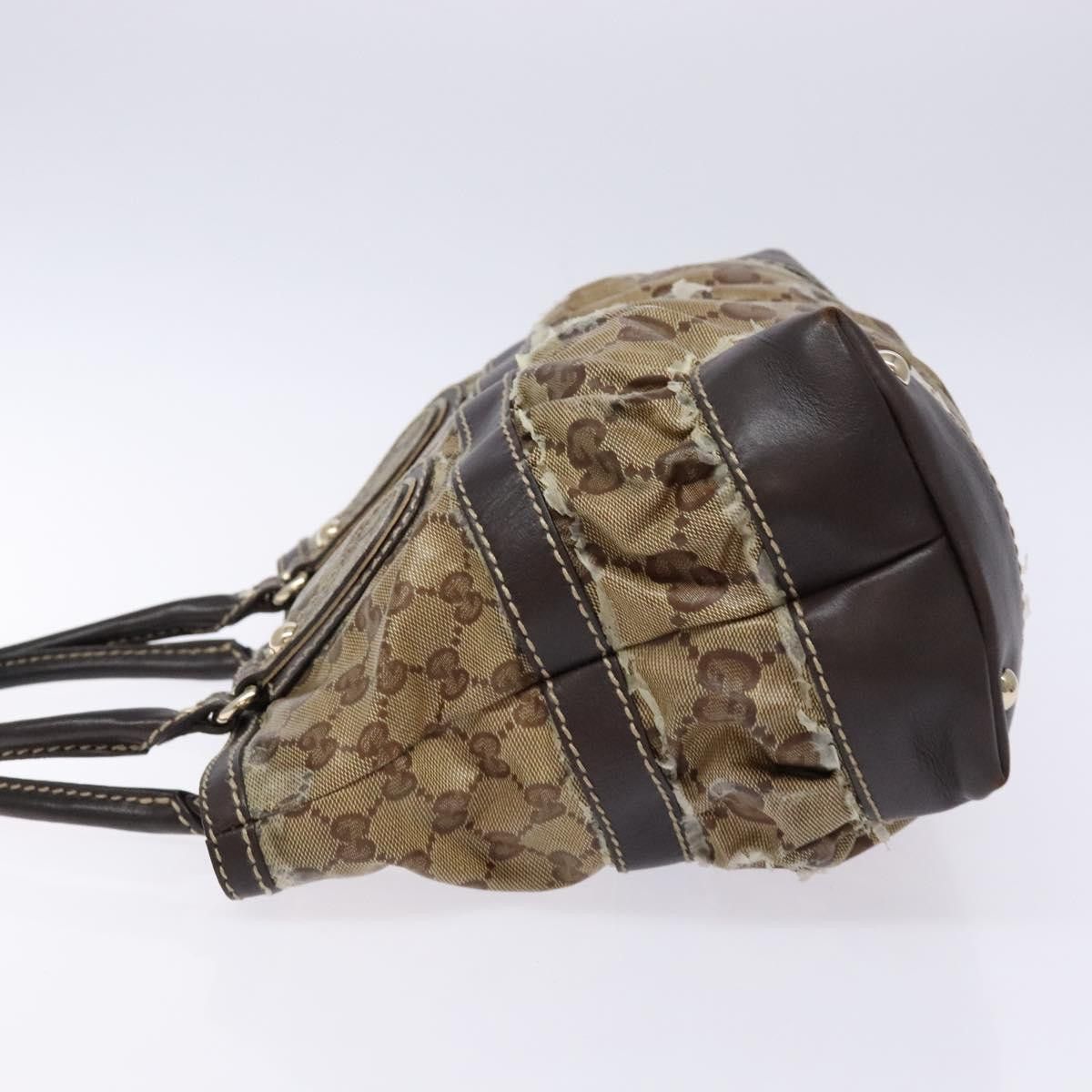 Gucci GUCCI GG Crystal Hand Bag Coated Canvas Beige Gold Size ONE SIZE - 5 Thumbnail