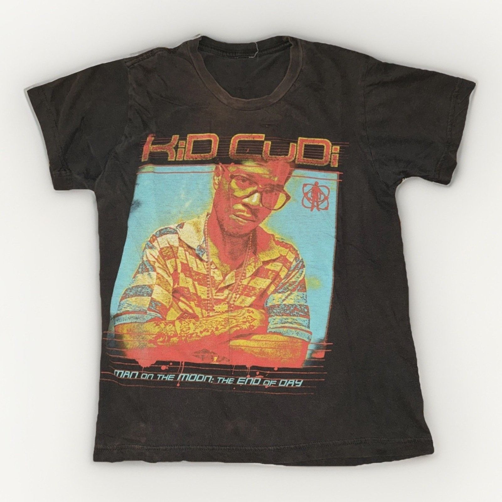 Band Tees Kid Cudi Man On The Moon Graphic T-Shirt Small Gray 17x25 Size US S / EU 44-46 / 1 - 1 Thumbnail