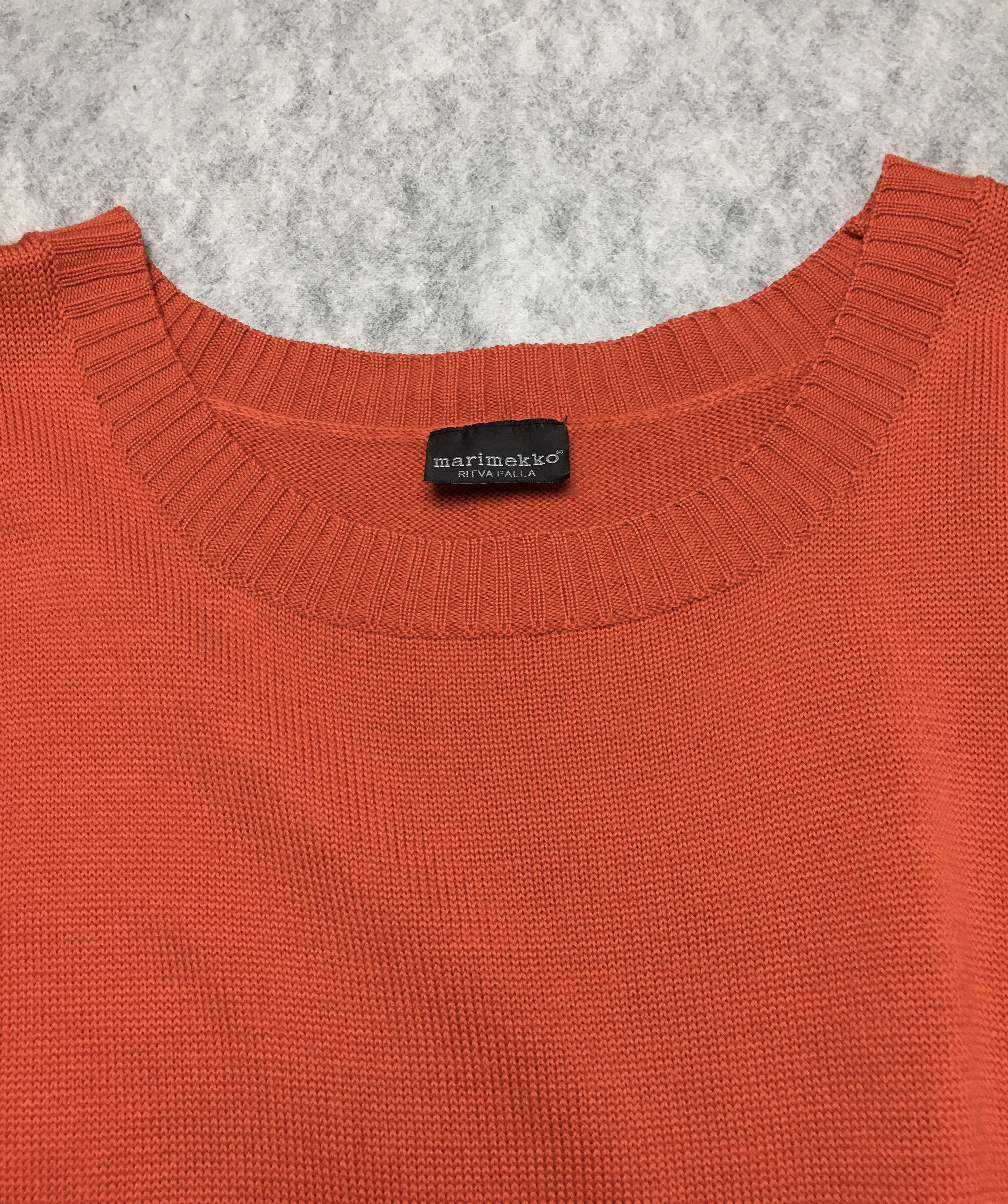 Marimekko Marimekko Cotton Blend Orange Knit Dress Size M Size M / US 6-8 / IT 42-44 - 7 Thumbnail