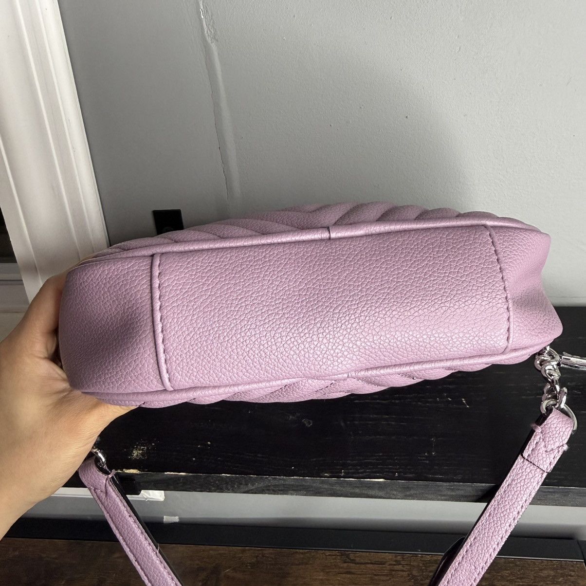 Victoria's Secret Victoria's Secret Lavender Quilted Crossbody Bag with Silver Size ONE SIZE - 4 Thumbnail