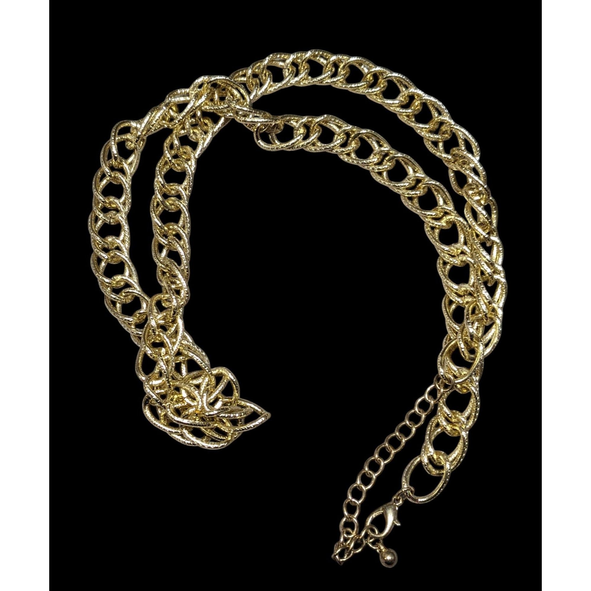 Other Lightweight Textured Gold Tone Chain Necklace Size ONE SIZE - 1 Thumbnail