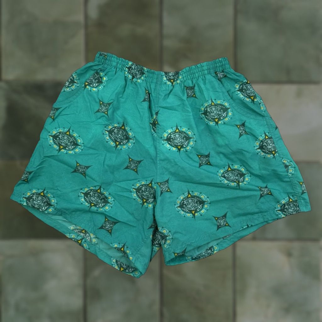 Vintage VINTAGE C.I.5. Swim Bottoms Trunks Men M Teal 90s Geometric Vintage Swimwear Swimsuit Shorts Adults Mens Size US 31 - 1 Thumbnail