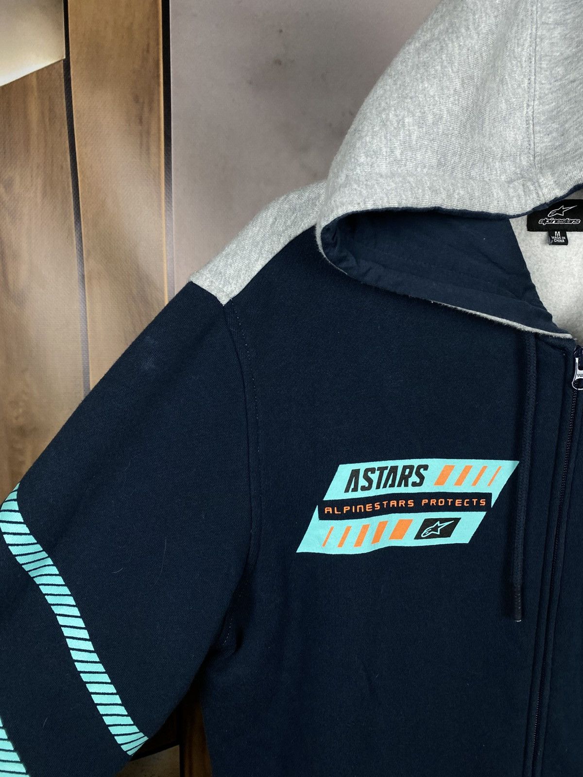 Alpinestars 🚀Hoodie Zip Up Alpinstars Protects Racing Style Striped Tee🚀 Size US M / EU 48-50 / 2 - 4 Thumbnail