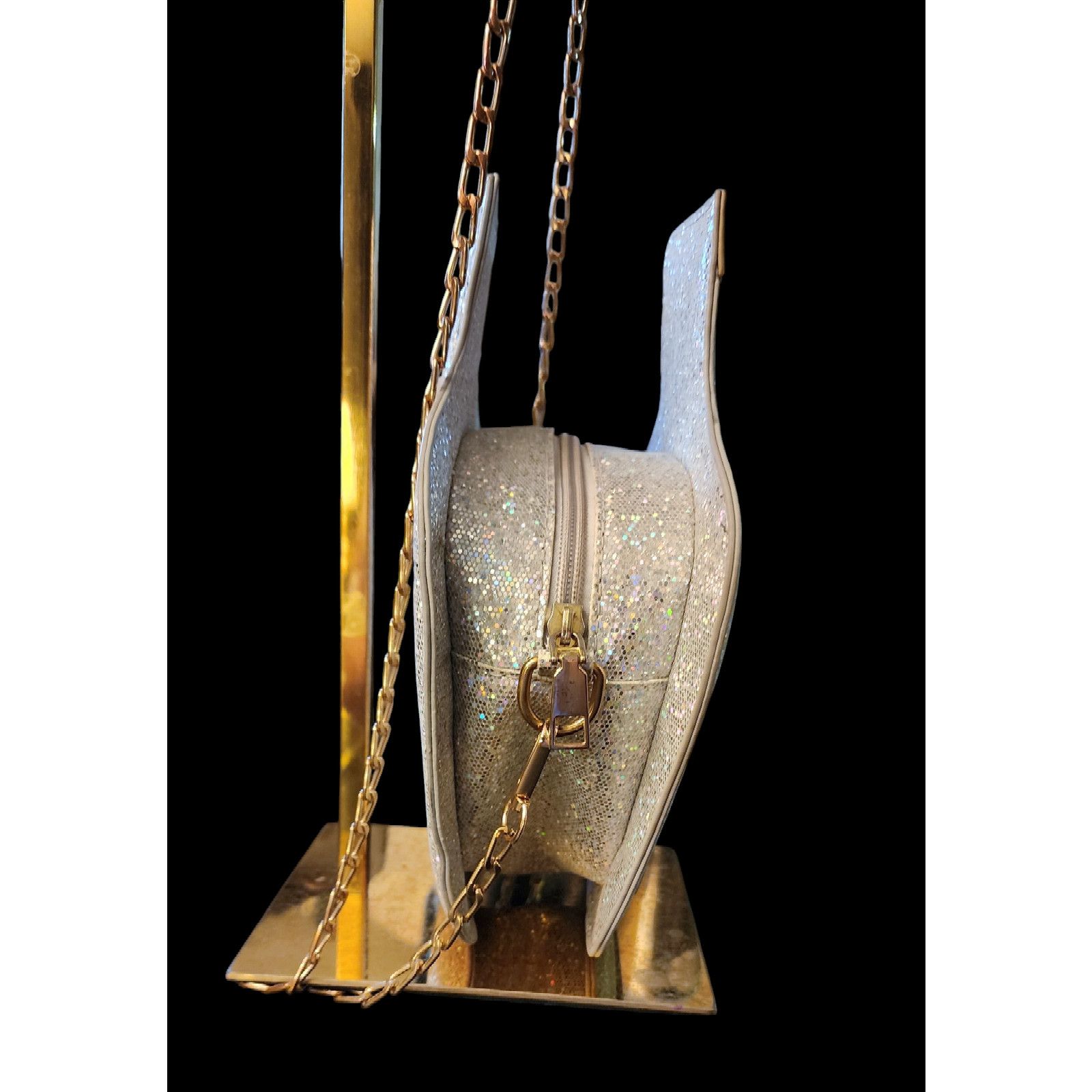The Unbranded Brand TEQUILA Liquor Bottle Purse Silver Glittery Shoulder Size ONE SIZE - 5 Thumbnail