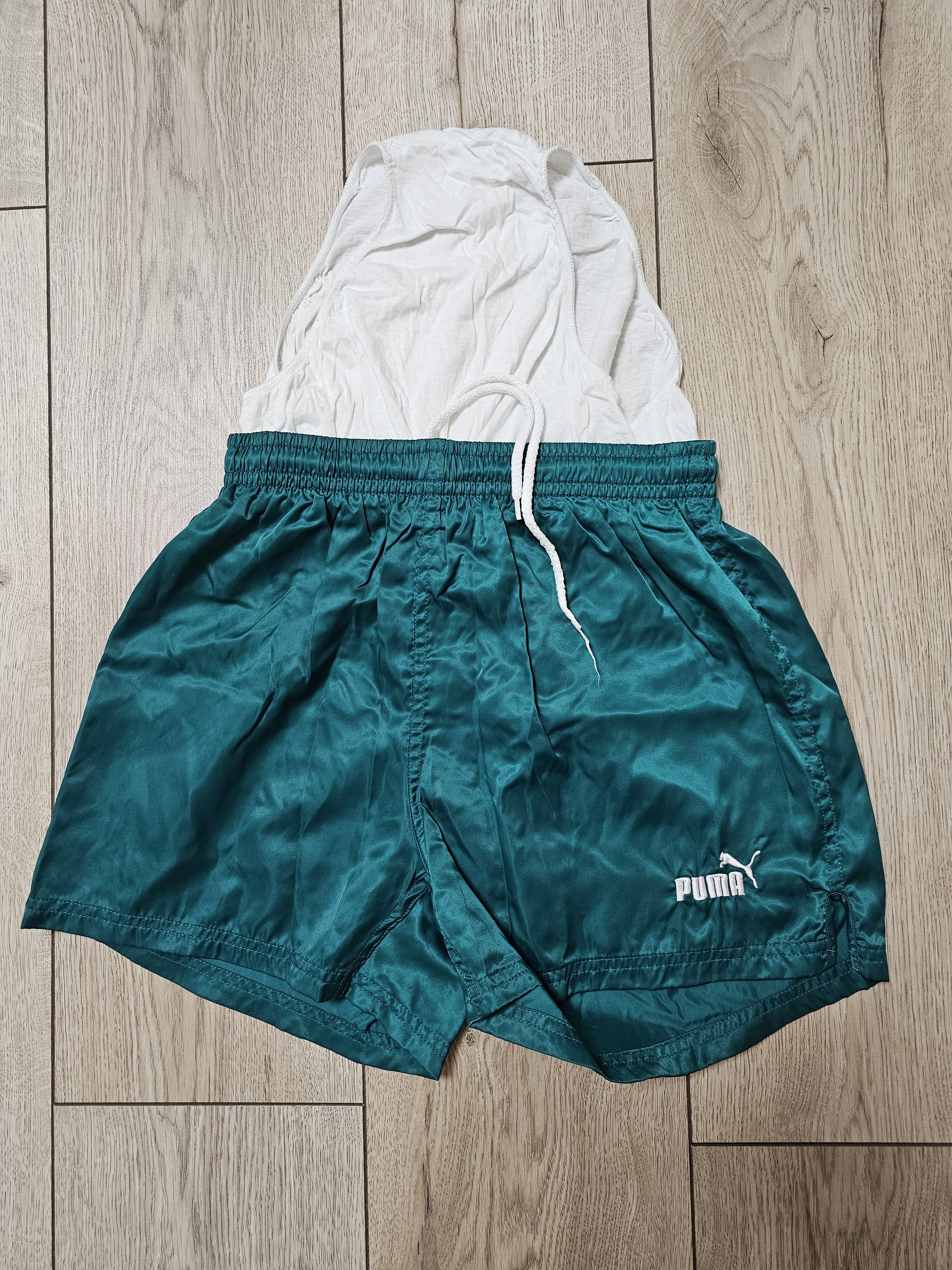 Puma PUMA SHORTS VINTAGE NYLON GREEN 90 SPRINTER RUNNING SHORTS S Size US 32 / EU 48 - 3 Thumbnail