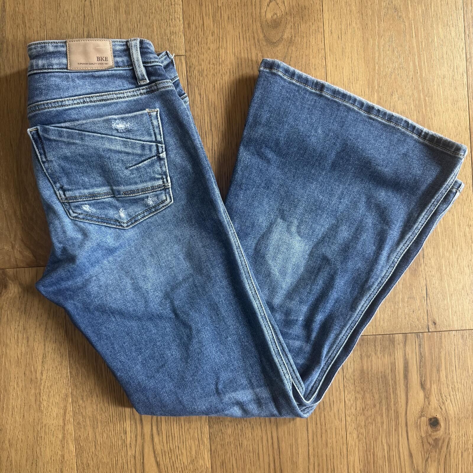 BKE BKE Stella Slim Fit Low Rise Flare Jeans 29x28 Size 29" - 1 Thumbnail