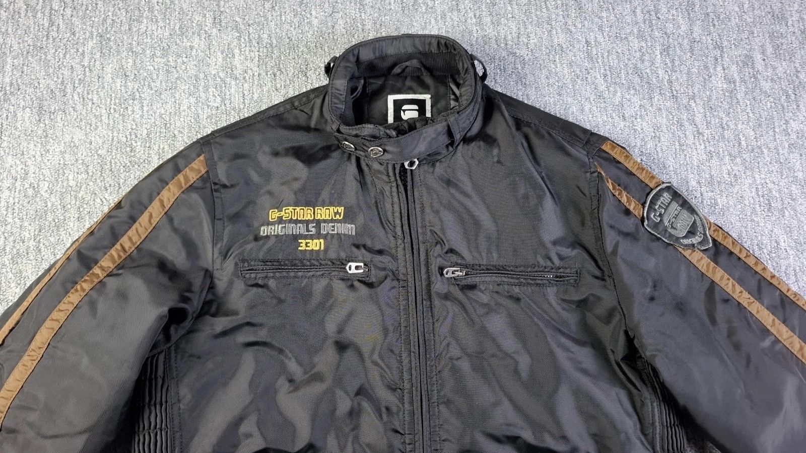 G-Star G-Star RAW Racing Biker Jacket Quilted Lined Black M Size US L / EU 52-54 / 3 - 5 Thumbnail
