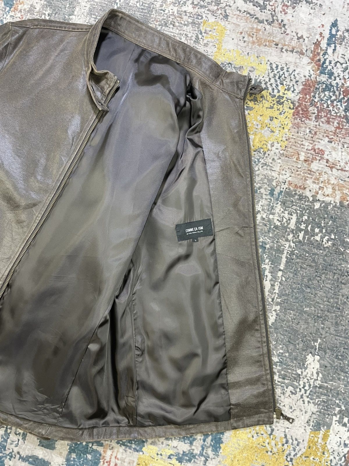 Comme Ca Ism Comme Ca Ism Cafe Racer Faux Leather Jacket Size US L / EU 52-54 / 3 - 10 Thumbnail