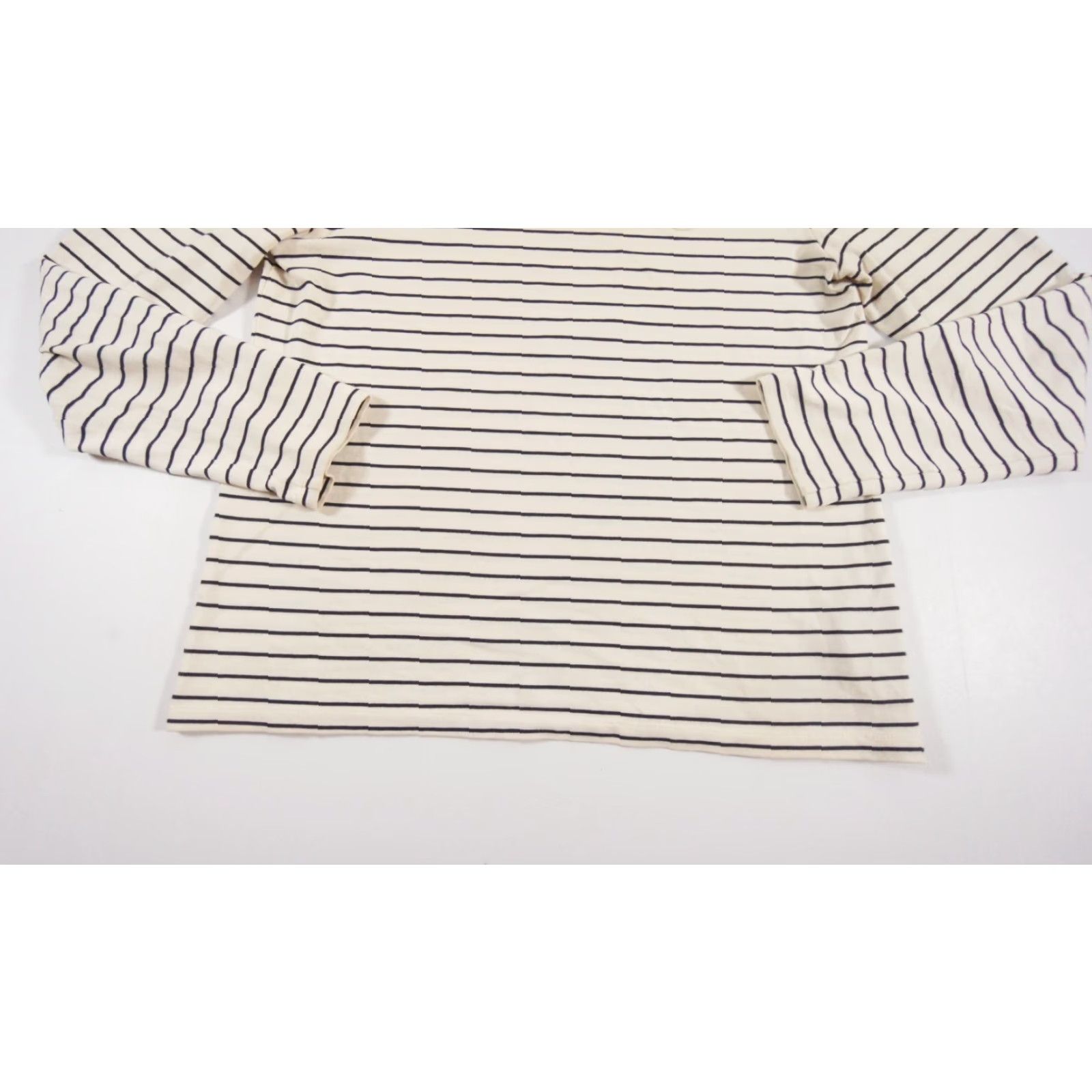 Vintage VINTAGE AMI Women's T-Shirt Long Sleeve Crew Neck Casual Knit Cotton Size Large Ivory Striped Heart Logo Size L / US 10 / IT 46 - 4 Thumbnail