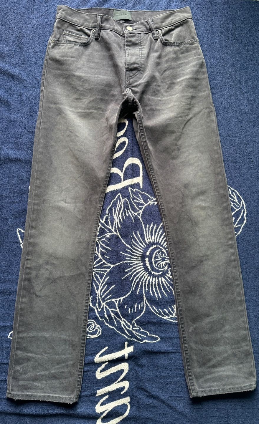 Fear of God Seventh Collection Canvas Jean Vintage Black 7th Pants Size US 31 - 2 Thumbnail