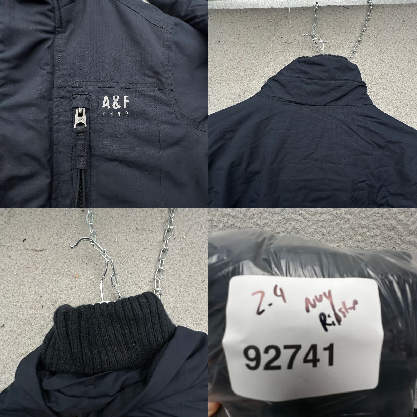 Abercrombie & Fitch VINTAGE Abercrombie & Fitch The A&F All Season Weather Warrior Jacket Mens M Navy Bomber Jacket Size US M / EU 48-50 / 2 - 9 Thumbnail