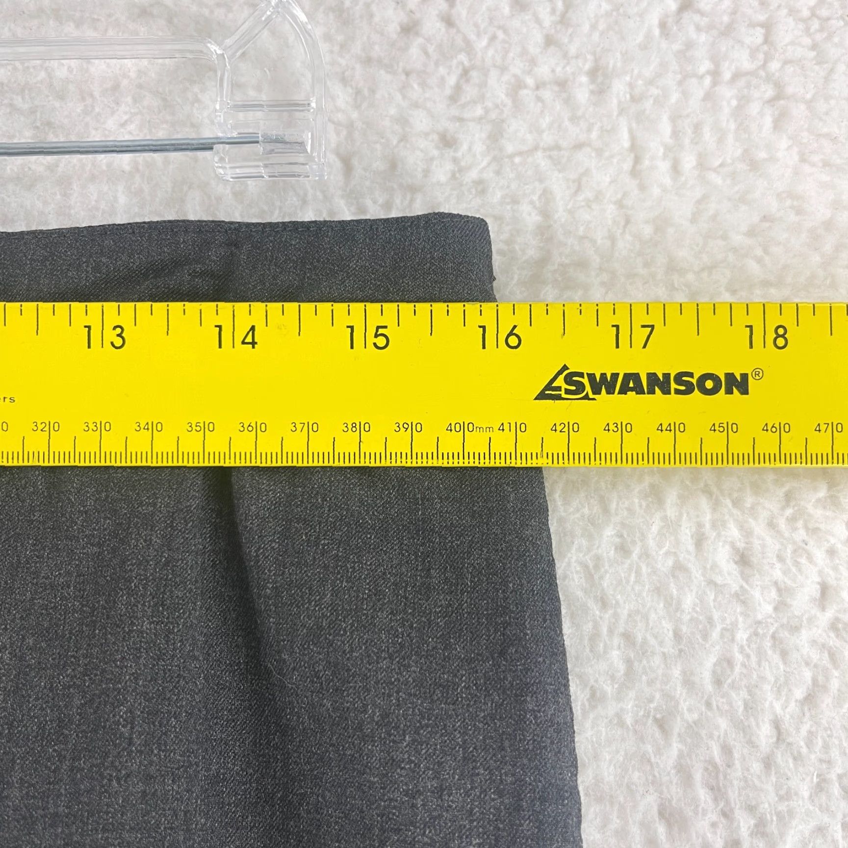 Vintage Lafayette 148 New York Gray Dress Pants Womens Size 6 Flat Front Ankle Straight Leg Wool Size 28" / US 6 / IT 42 - 7 Thumbnail