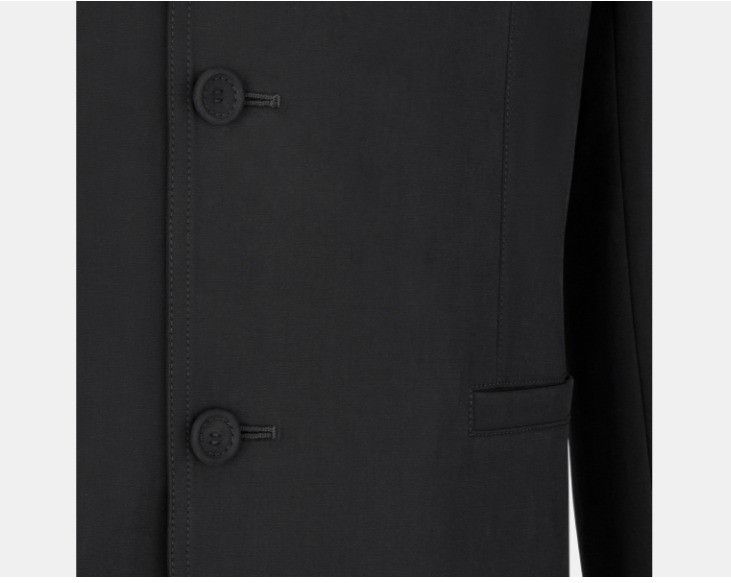 o1w1db10425 493C214 Officer Collar Jacket in Black