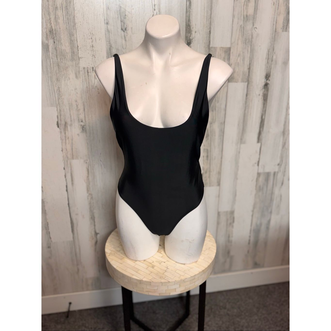 Other Classic Black Scoop Back Bodysuit | Stretchy Basic Tank One Size M / US 6-8 / IT 42-44 - 5 Thumbnail