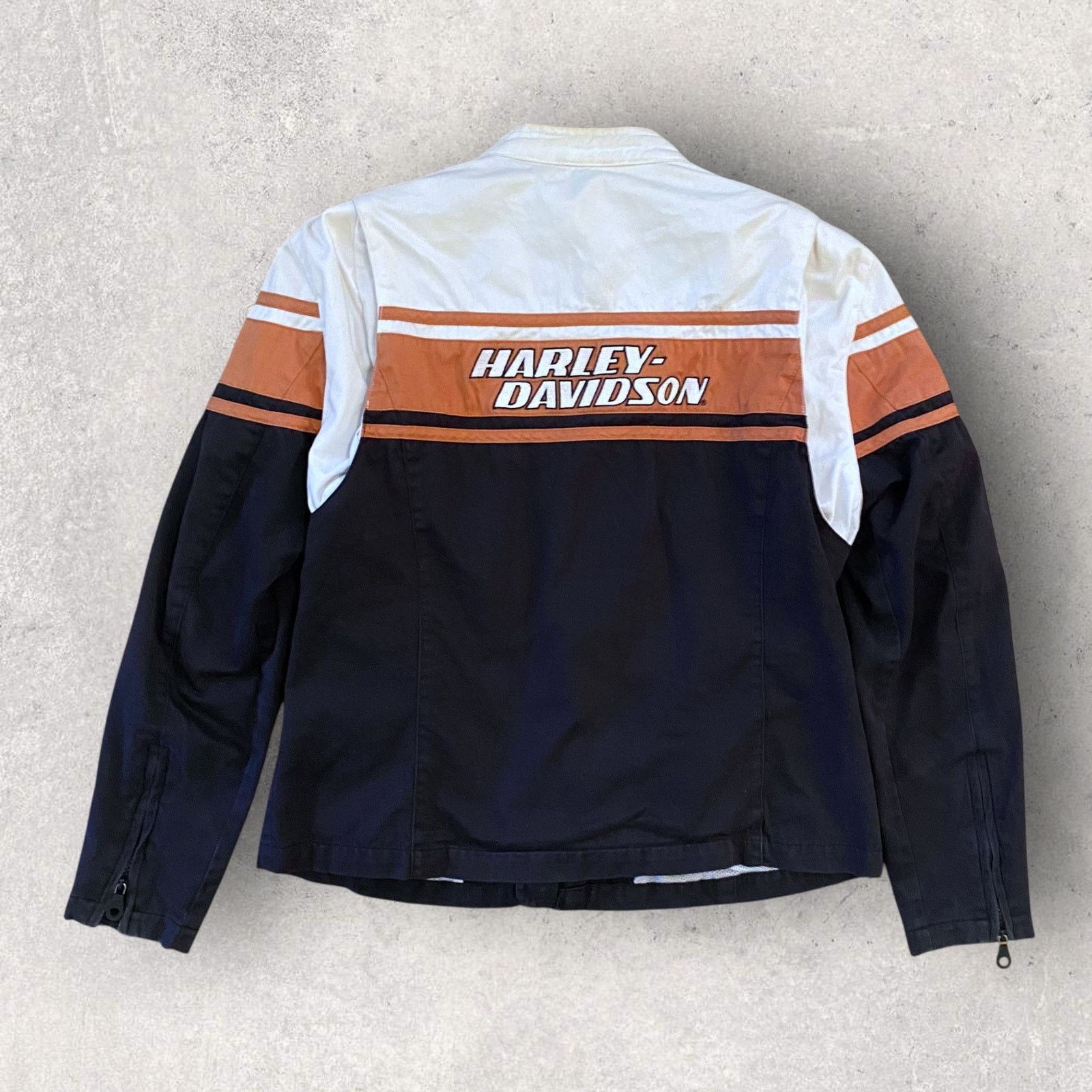 Harley Davidson Y2K Harley Davidson Embroidered Mesh Lined Biker Jacket Size XL / US 12-14 / IT 48-50 - 2 Thumbnail