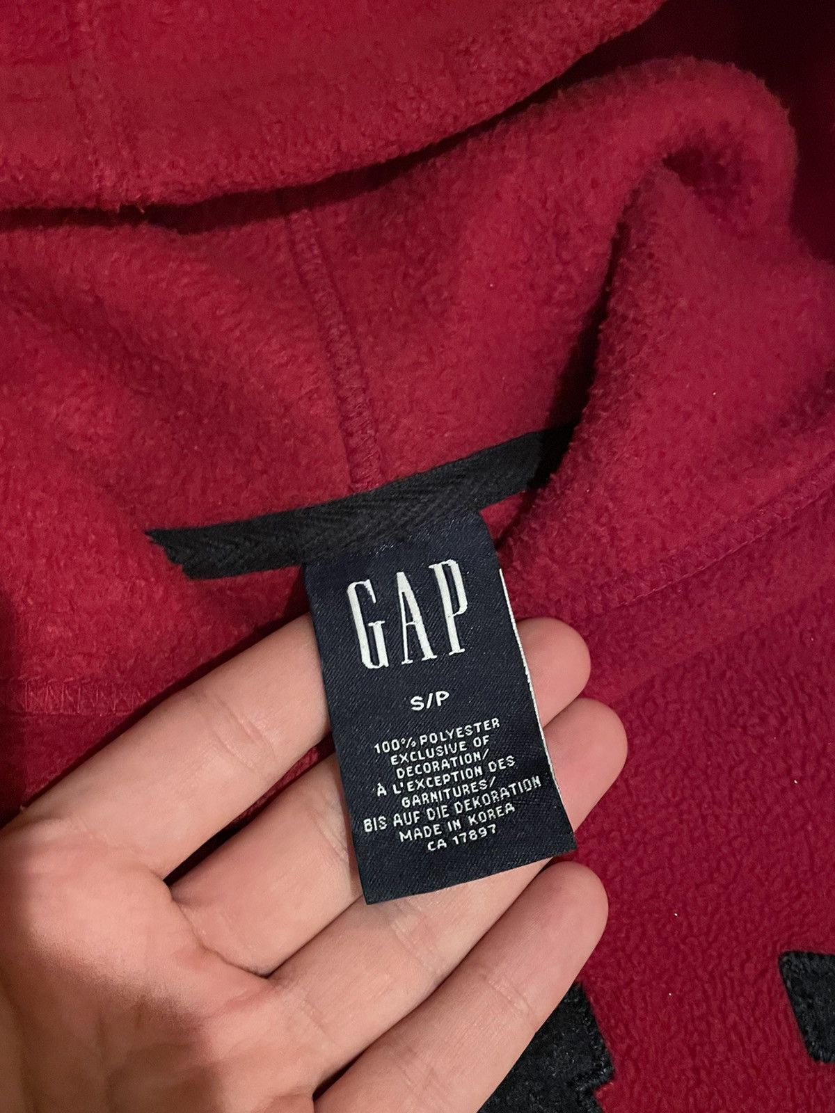 Gap × Vintage Vintage Gap Fleece Hoodie Bagyfit Oversized Y2k Streetwear Size US M / EU 48-50 / 2 - 11 Thumbnail