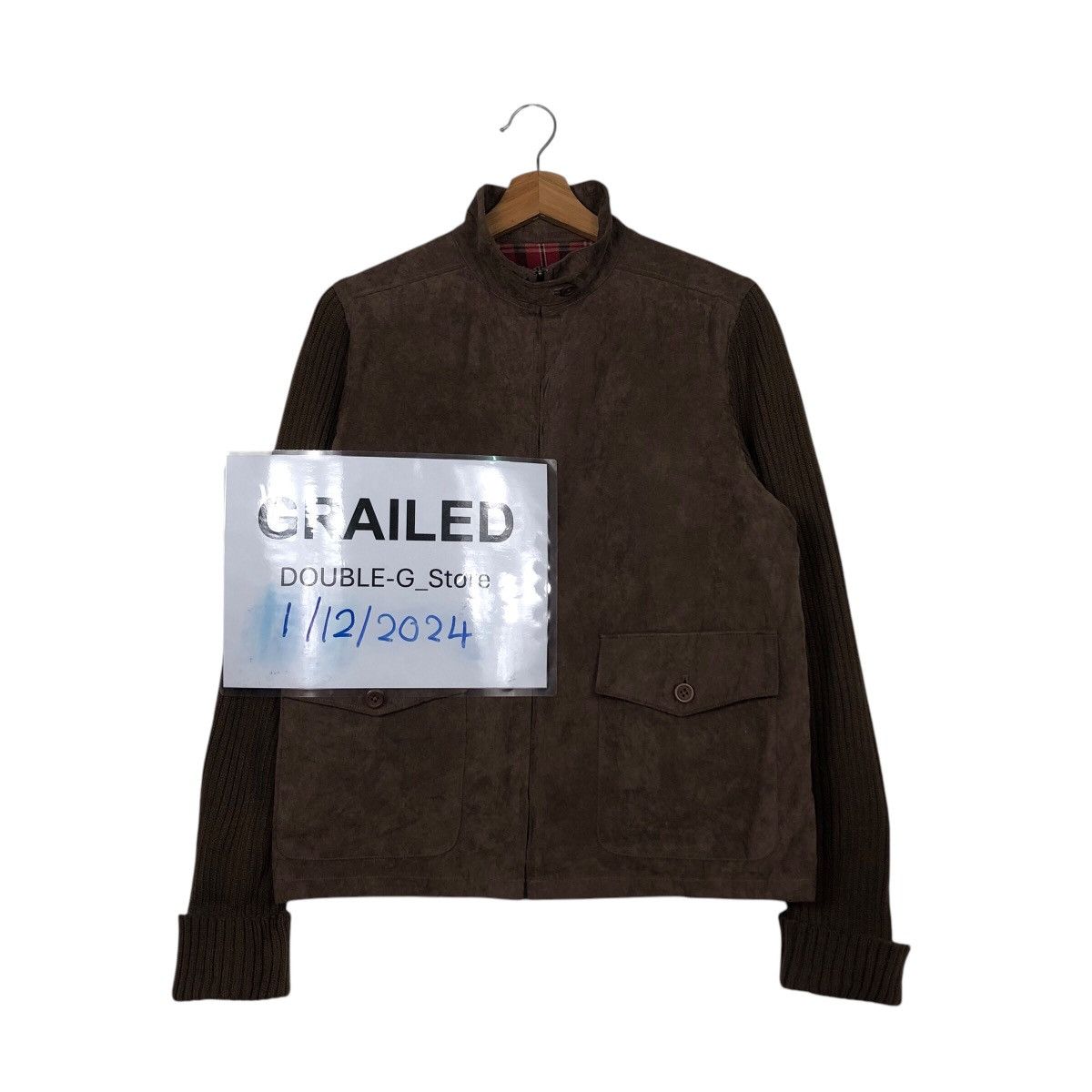 📌Vintage Cropped Biker Suede Leather Jacket Blanket Westwin