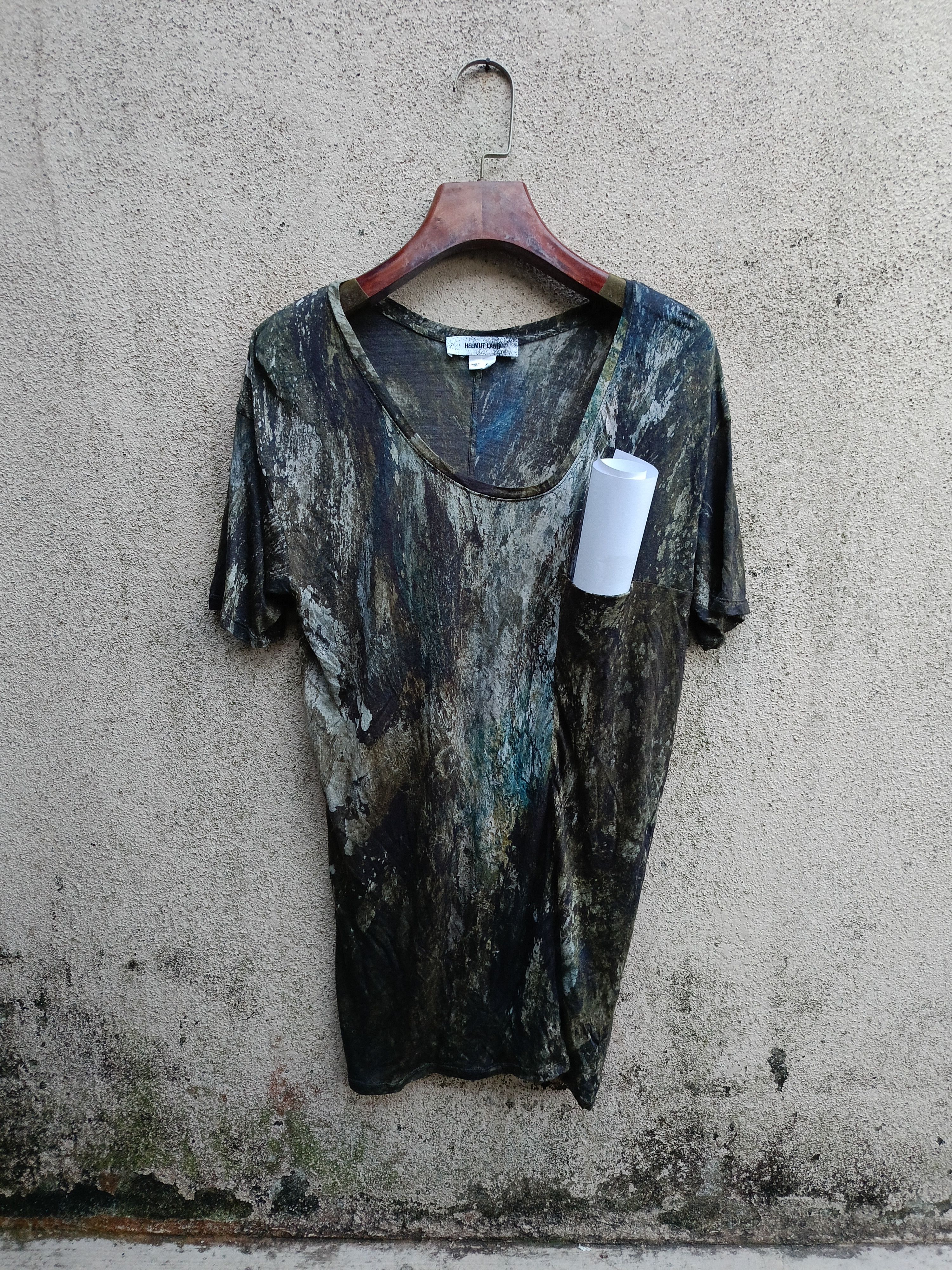Helmut Lang HELMUT LANG FABRIC RAVEN OVERPRINT SINGLE POCKET RAYON SHIRT Size US S / EU 44-46 / 1 - 1 Thumbnail