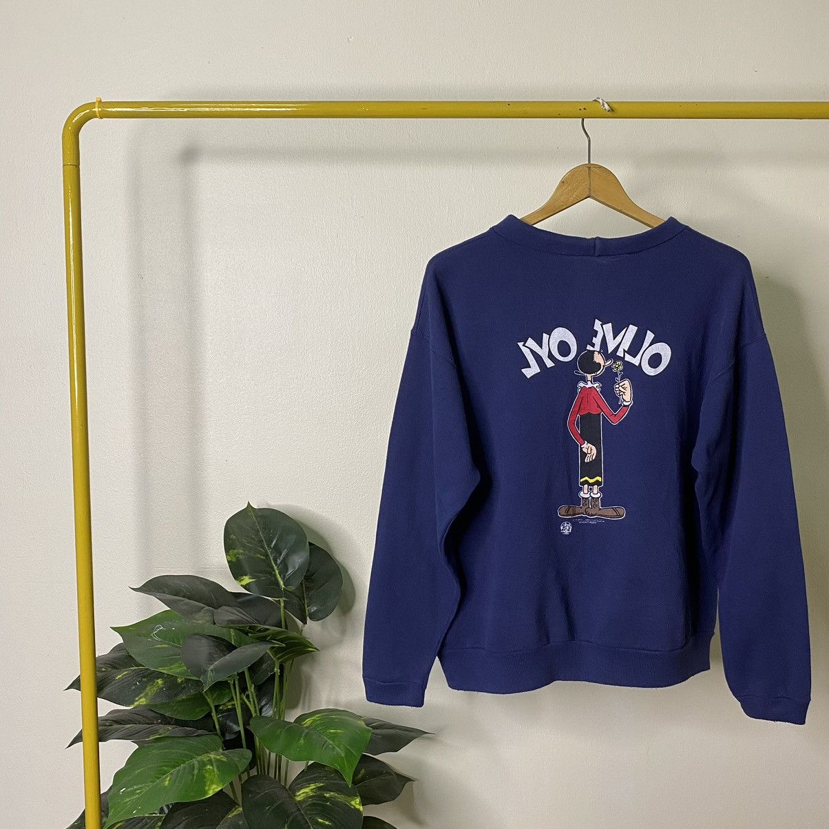 Cartoon Network × Vintage 1990s Olive Oyl Popeye The Sailorman Mirror Print Sweatshirt Size US M / EU 48-50 / 2 - 5 Thumbnail