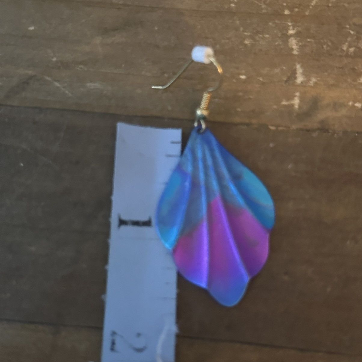Other Peacock flower petal dangle earrings Size ONE SIZE - 3 Thumbnail