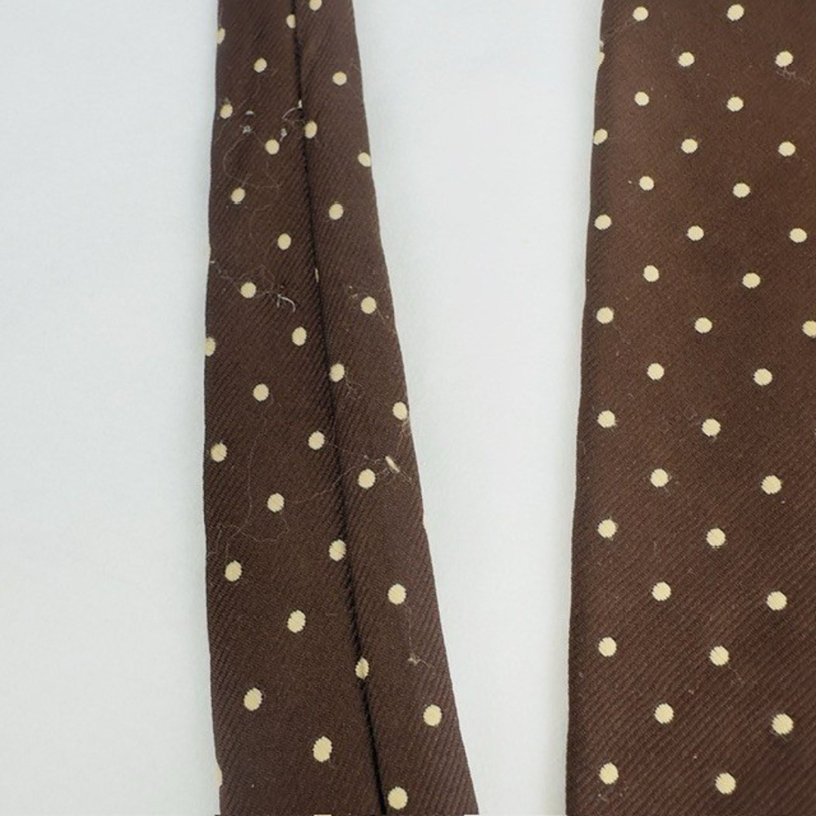 REGAL Regal Designer tie Brown w/Tan Polka Dot Preppy Business VTG Size ONE SIZE - 9 Thumbnail
