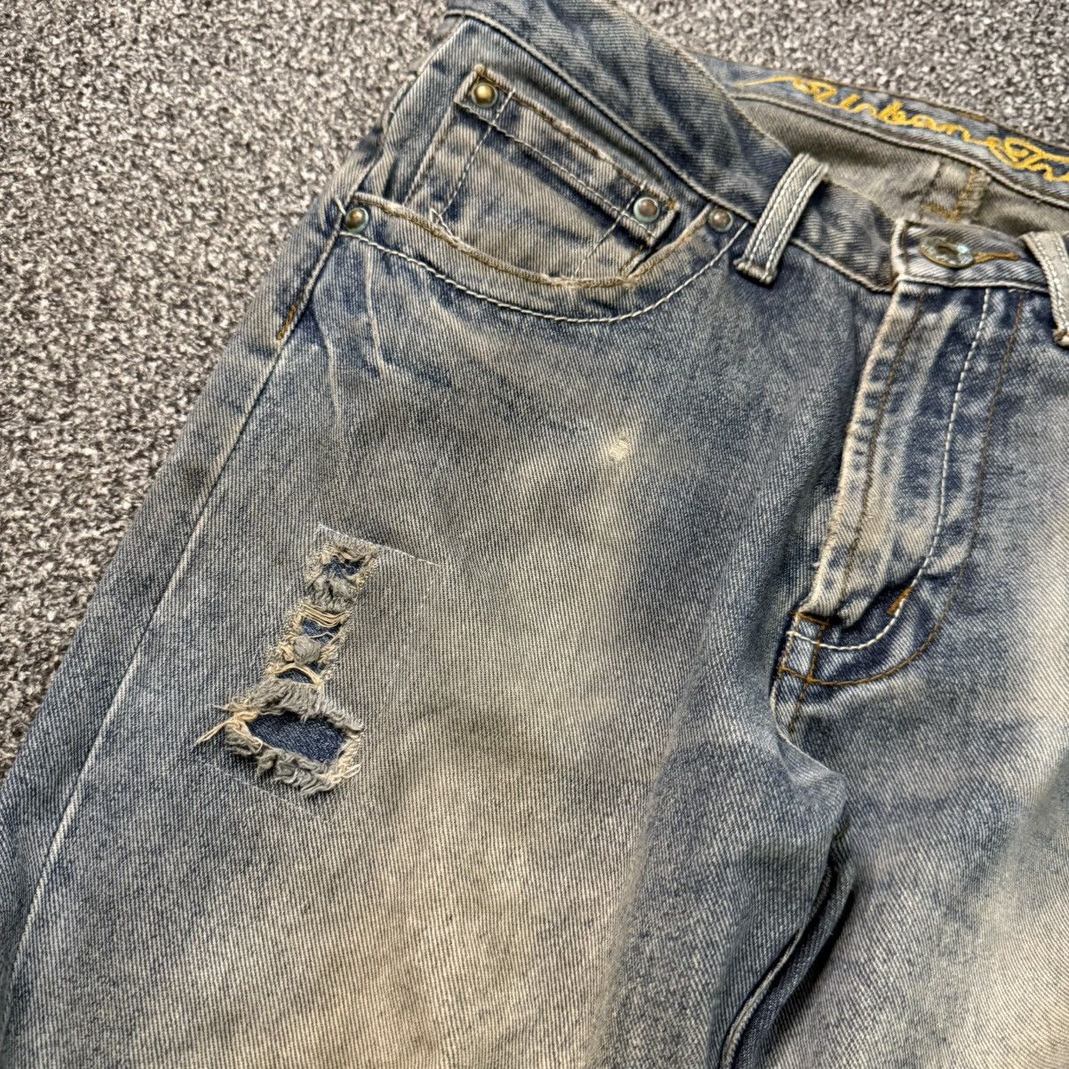 Affliction 🔥 Archival Urban Tribe Distressed Thrashed Punk Jeans Size US 30 / EU 46 - 9 Thumbnail