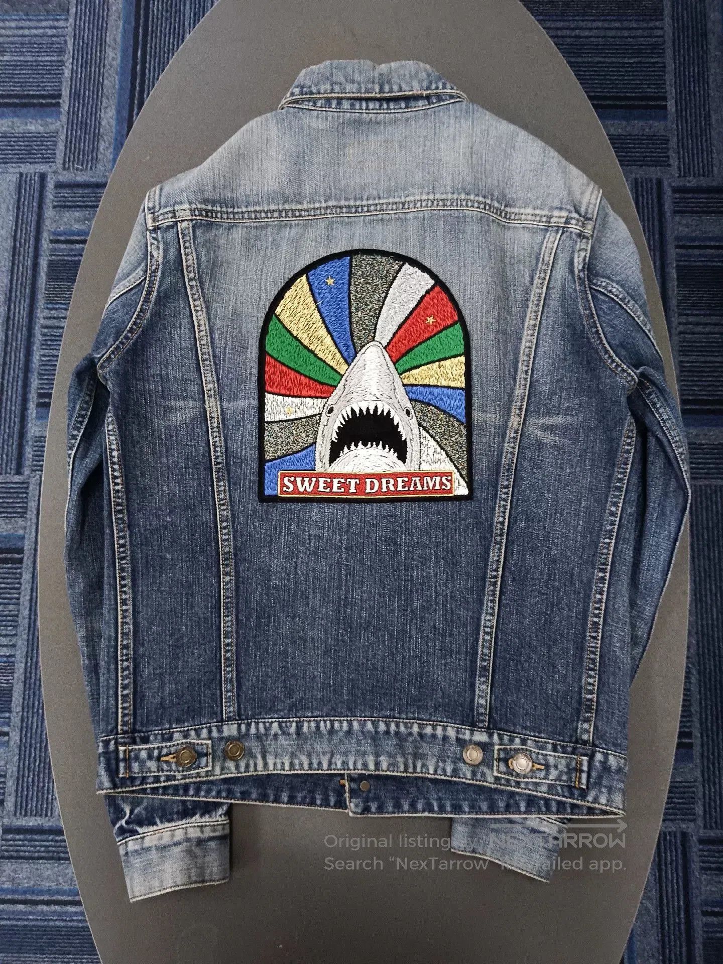 Yves Saint Laurent saint laurent shark embroidered denim jacket. Size US L / EU 52-54 / 3 - 2 Thumbnail
