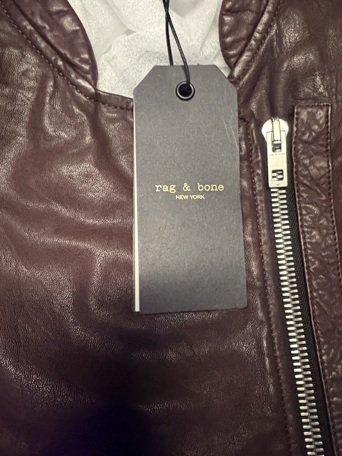 Rag & Bone RAG & BONE Lyon Leather Moto Jacket in Brown NWT $1295 Size M / US 6-8 / IT 42-44 - 5 Thumbnail